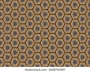 Seamless Fashion Symmetric Luxury Interior Geometric Fabric Art Background Wallpaper Digital Visual Endless Template Shape Graphic Tile Cloth Texture Design Decoration Textile Perspective Pattern.