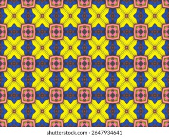 Seamless Fashion Visual Background Luxury Symmetric Texture Tile Template Design Fabric Graphic Wallpaper Decoration Interior Cloth Perspective Geometric Shape Endless Art Textile Digital Pattern.