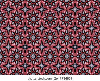 Seamless Fashion Visual Background Luxury Symmetric Texture Tile Template Design Fabric Graphic Wallpaper Decoration Interior Cloth Perspective Geometric Shape Endless Art Textile Digital Pattern.