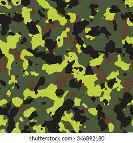Seamless fashion woodland and green lime bright camouflage endless pattern vector