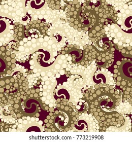 Seamless fashionable camouflage. A pattern of boiling vortices.