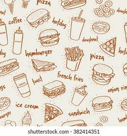 seamless fast food pattern