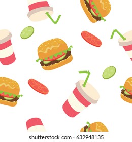 Seamless fast food pattern