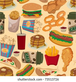 seamless fast food pattern