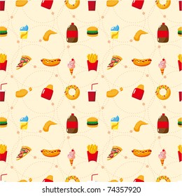 seamless fast food pattern