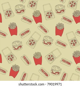 seamless fast food pattern