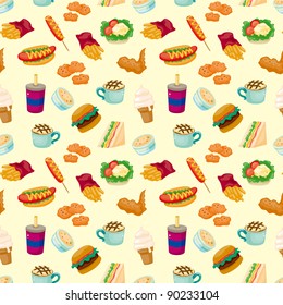 seamless fast food pattern