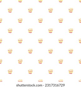 Seamless fast food pattern. fast food background
