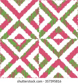 Seamless faux fabric texture square diamond vector background pattern tile