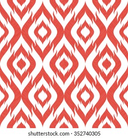 Seamless Faux Ikat Tribal Background Pattern Tile