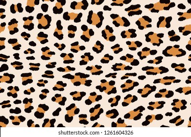 Seamless Faux Leopard Skin Pattern on light background. Vector illustration animal repeat surface pattern/fashion fabric pattern