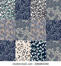 Seamless Faux Leopard Skin Pattern. Leopard skin print. illustration animal repeat surface pattern. 