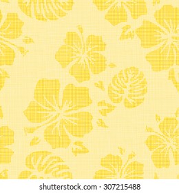 Seamless Faux Linen Hawaiian Background Pattern