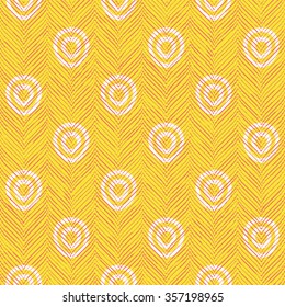 Seamless faux peacock vector background pattern tile