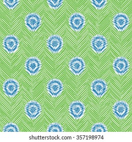 Seamless faux peacock vector background pattern tile