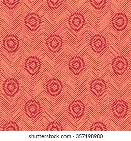 Seamless faux peacock vector background pattern tile