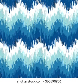 Seamless faux tribal fabric zigzag pattern vector background tile
