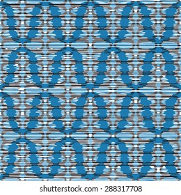 Seamless Faux Yarn Texture Geometric Background Pattern