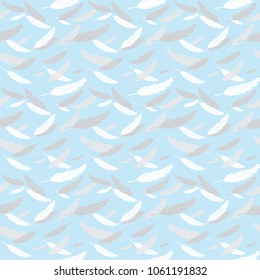Seamless feather Pattern Background Wallpaper Isolated