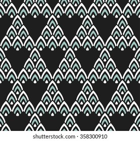 Seamless feather pattern. Textile and fabric pattern. Abstract Background. Ethnic Pattern. Islamic pattern. Zigzag pattern. Geometric Pattern. Grid background. Colorful backdrop.Vector Regular Texture