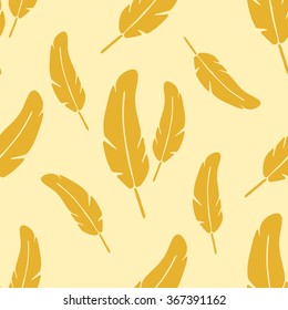 Seamless feather pattern. Vector illustration.