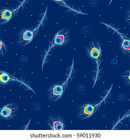 seamless feather peacock background