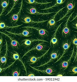 seamless feather peacock background