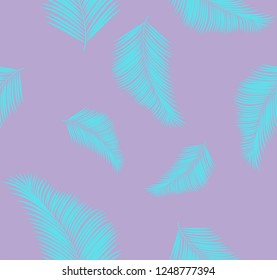 Seamless feather purple pattern vector