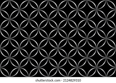 Seamless fence from circles background
