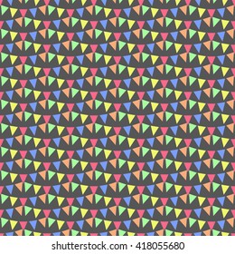 Seamless Festival Flags Pattern.