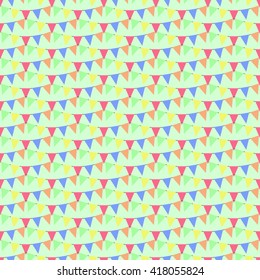 Seamless Festival Flags Pattern.
