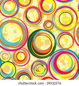  Seamless festive background from rough circles.