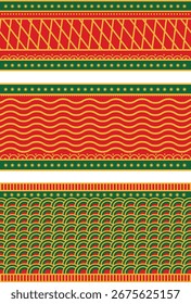 Padrão de textura de fogos de artifício festivos sem costura com listras coloridas e desenhos abstratos