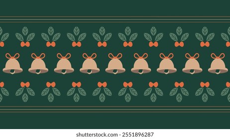 Seamless festive holiday background pattern with colorful Christmas ornaments