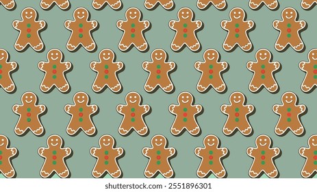 Seamless festive holiday background pattern with colorful Christmas ornaments