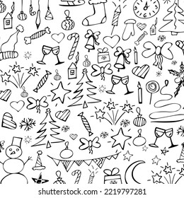 seamless festive and New Year background,vector illustration