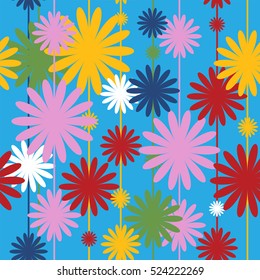 Seamless festive pattern with a different colors