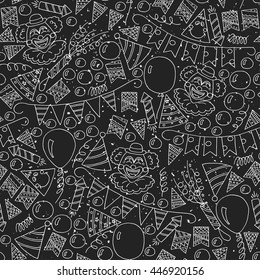 Seamless festive pattern, vector illustration