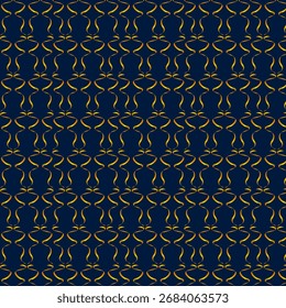 Seamless festive serpentine ribbon pattern on blue background