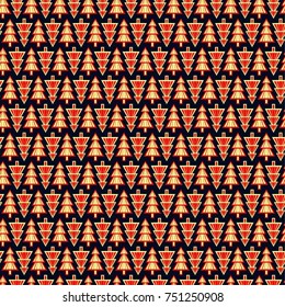 The Seamless Festive Winter Christmas Pattern with Spruces. Diagonal Structural Texture. Vector Illustration