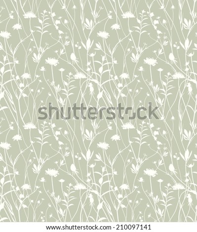 Seamless field of wildflowers. 