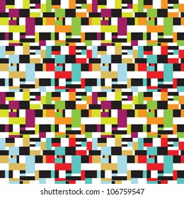 Seamless fifites retro square background