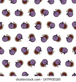 Seamless Fig Pattern on White Background - Vector Illustration for your digital or print, T-shirt design