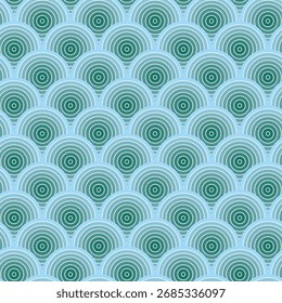 Textura de relleno sin fisuras de escamas de pescado verde, Vector