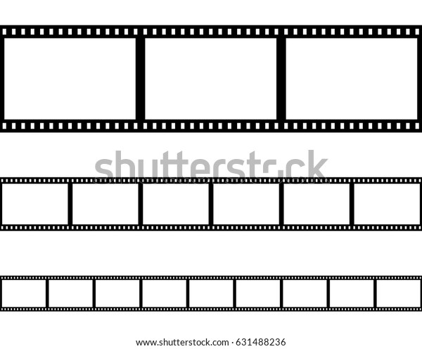 レトロなフィルムラインシネマのシームレスなフィルムストリップフィルムのベクター画像セット のベクター画像素材 ロイヤリティフリー