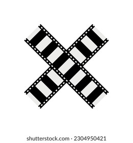 Seamless film strip vector image. Film strip vector image. 3d film strip collection vector image