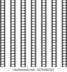 Seamless Filmstrip Motifs Pattern for Ornate, Decoration, Interior, Exterior, Background, Wallpaper, Cover or Graphic Design Element. Vector Illustration 