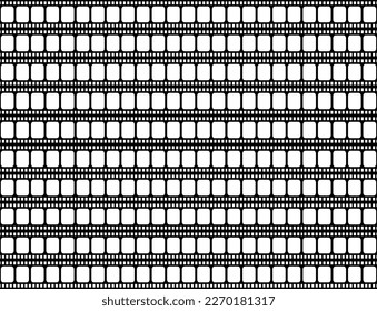 Seamless Filmstrip Motifs Pattern for Ornate, Decoration, Interior, Exterior, Background, Wallpaper, Cover or Graphic Design Element. Vector Illustration 