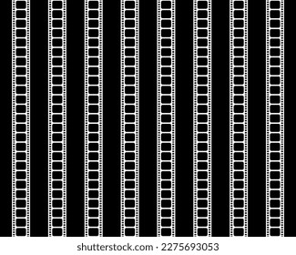 Seamless Filmstrip Motifs Pattern for Ornate, Decoration, Interior, Exterior, Background, Wallpaper, Cover or Graphic Design Element. Vector Illustration 
