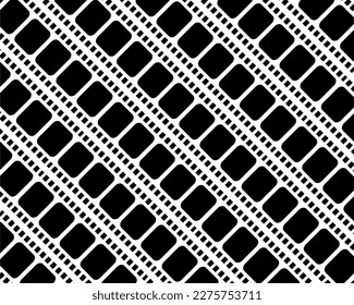 Seamless Filmstrip Motifs Pattern for Ornate, Decoration, Interior, Exterior, Background, Wallpaper, Cover or Graphic Design Element. Vector Illustration 